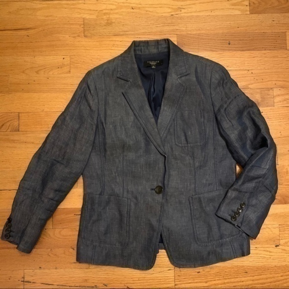 Talbots size 10P linen blazer